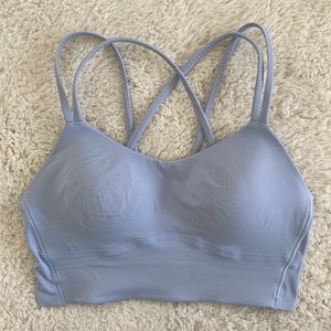 ❤️ Like a Cloud Longline Bra Light Support, B/C Cup Light Blue Size 6 NWOT